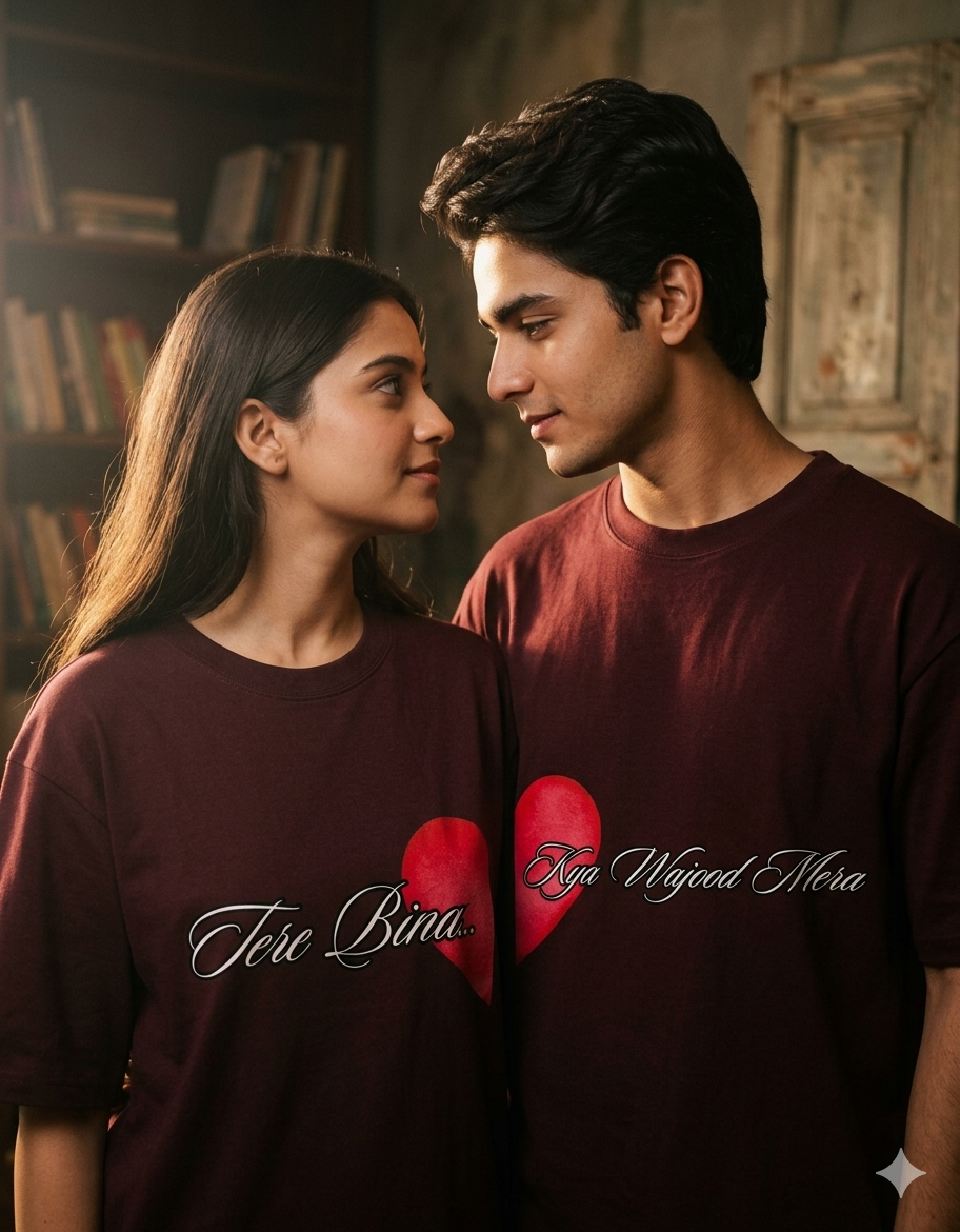 Kya Wajood Mera Couple Unisex Oversized Classic T-Shirt